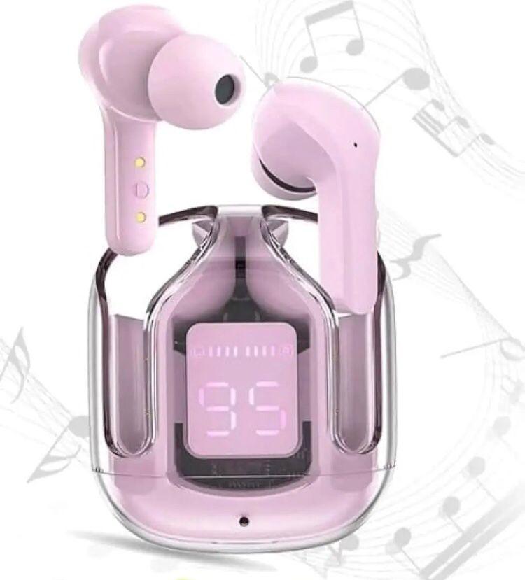 Bluetooth Earbuds, Pink, Green, Black and White