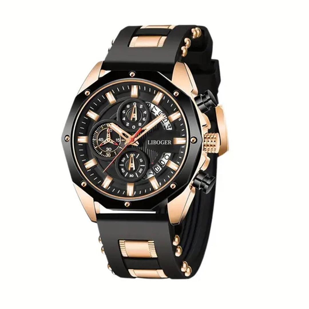 Men's Fashionable Silicone Strap Watch Multifunctional Calendar Sports
