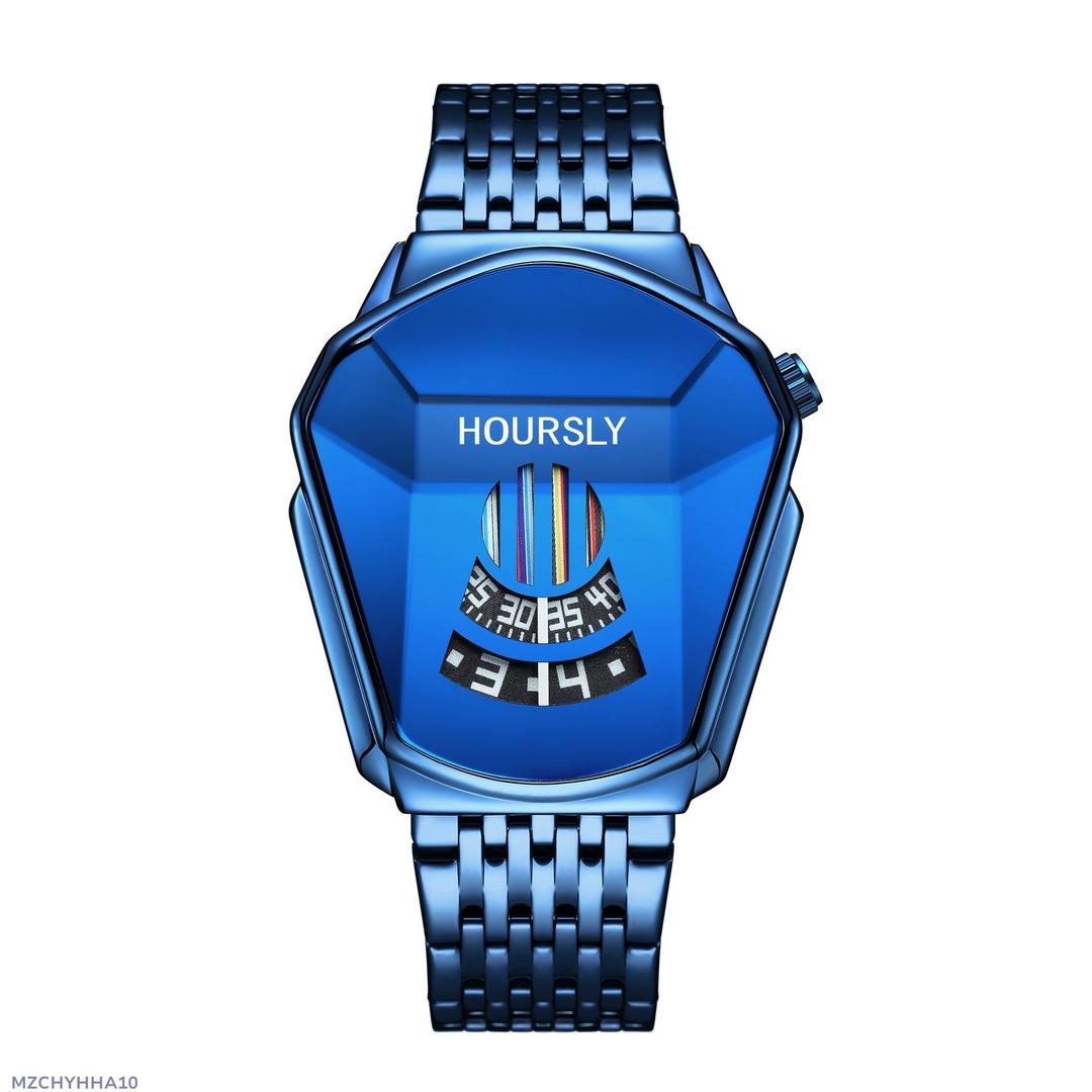 Hoursly Branded Men's Watch In Pentagonal Desingn