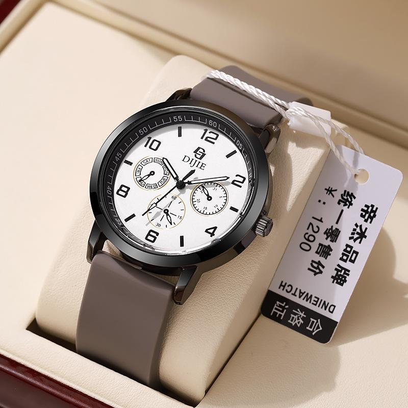 Upper-Grade Men's Watch Casual Pointer Silicone Large Dial quartz watch