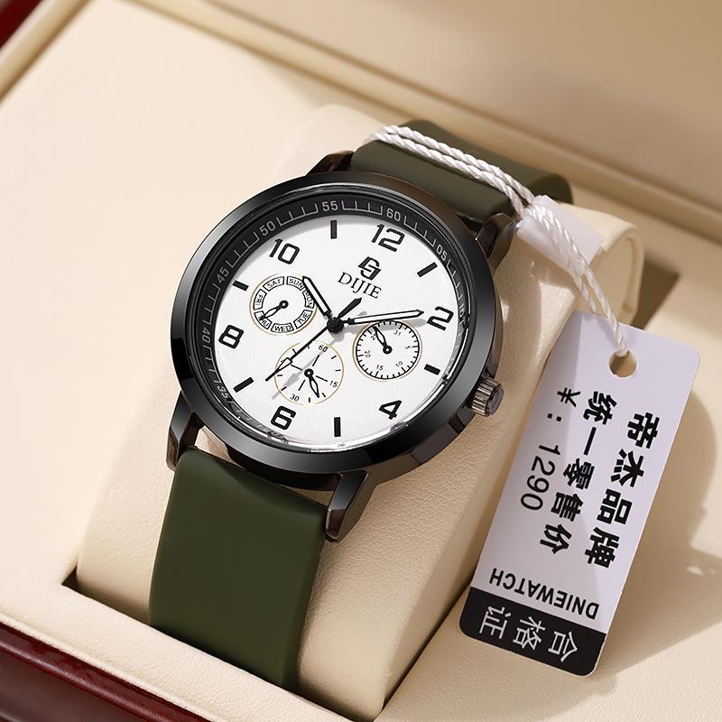 Upper-Grade Men's Watch Casual Pointer Silicone Large Dial quartz watch