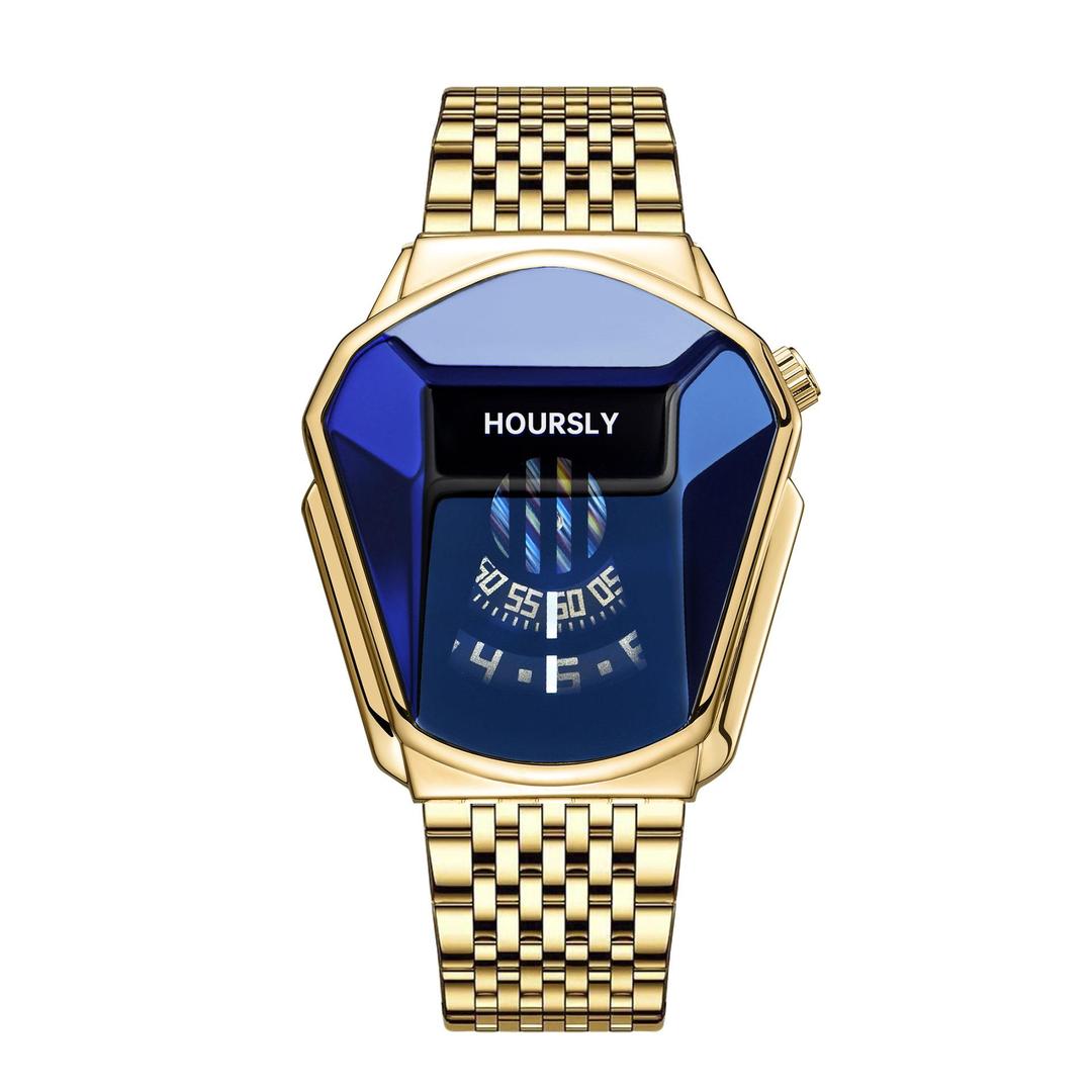 Hoursly Branded Men's Watch In Pentagonal Desingn