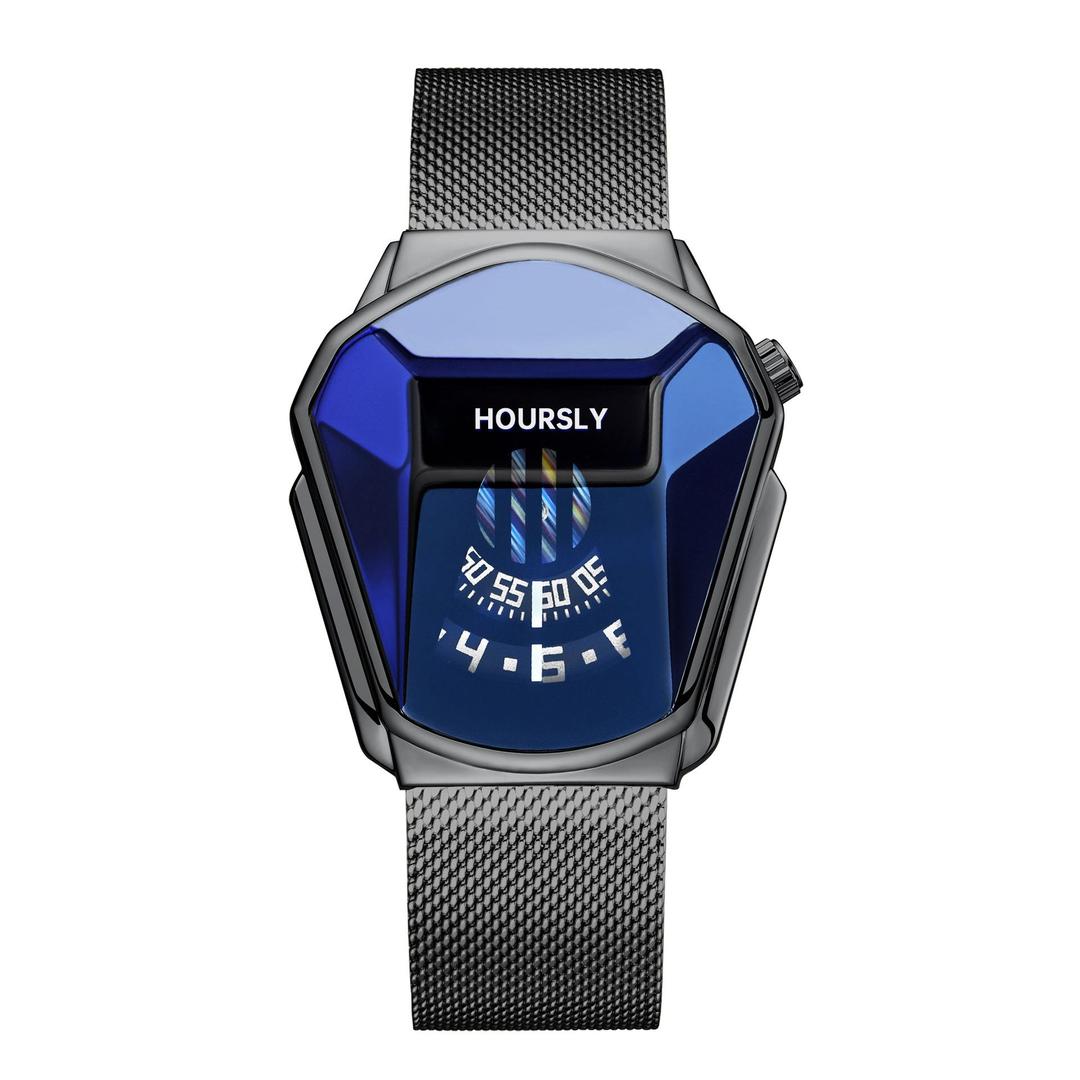 Hoursly Branded Men's Watch In Pentagonal Desingn
