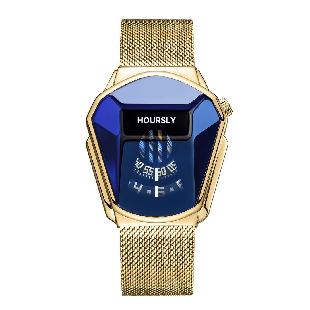Hoursly Branded Men's Watch In Pentagonal Desingn