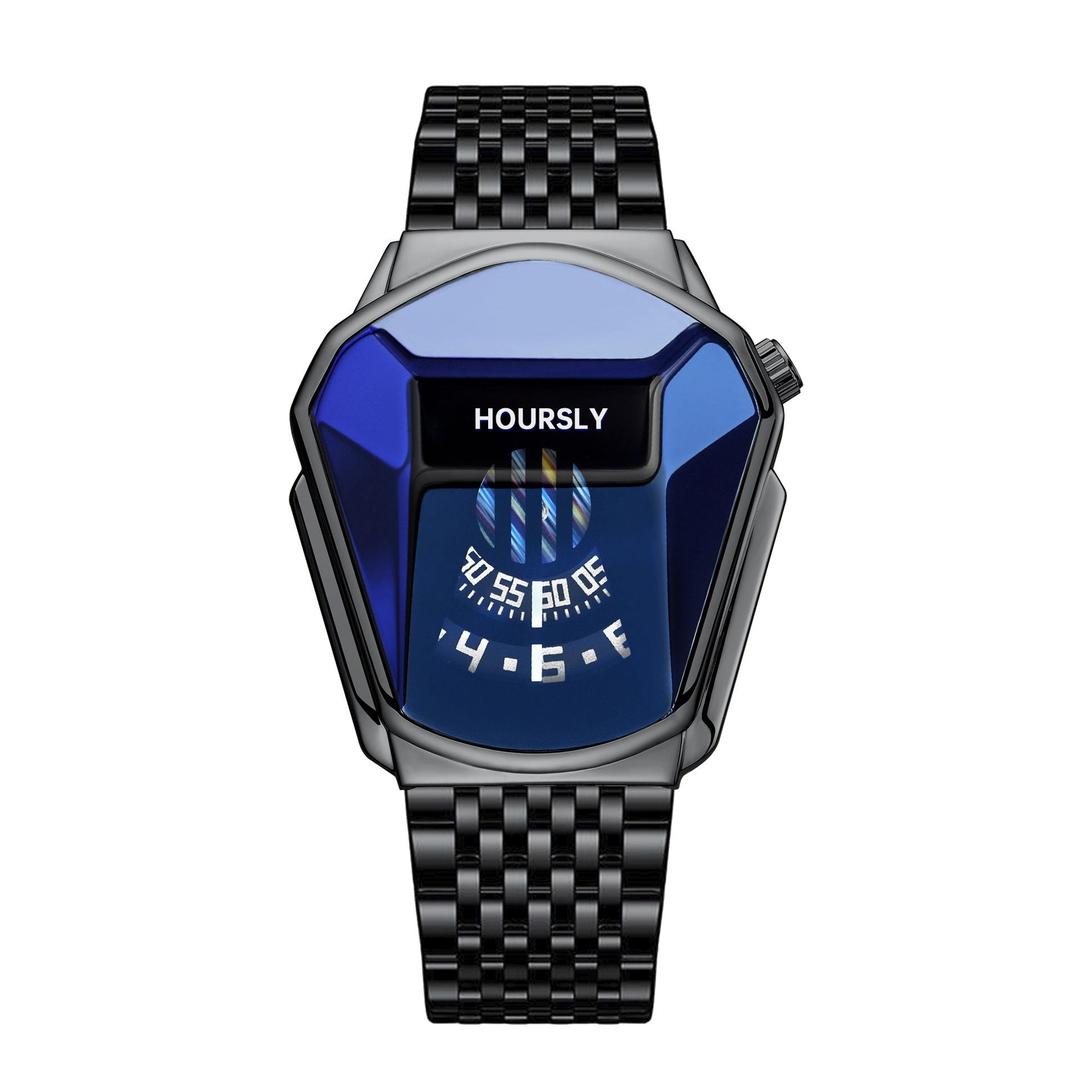 Hoursly Branded Men's Watch In Pentagonal Desingn