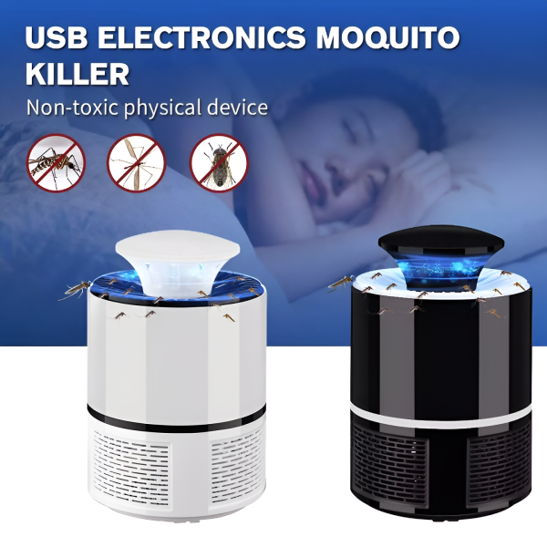Mosquito Trap With Killer Lamp | Eco Friendly Chemical Free USB Connected UV Led Light Fly Bug Di-speller With Suction Fan Repellent Lamp