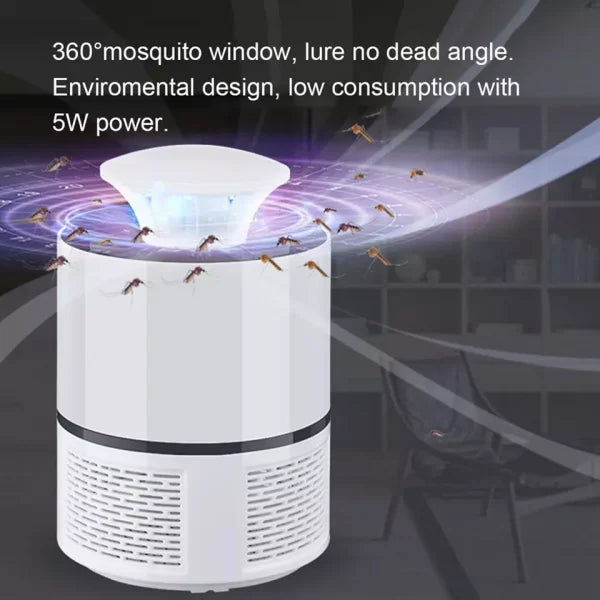 Mosquito Trap With Killer Lamp | Eco Friendly Chemical Free USB Connected UV Led Light Fly Bug Di-speller With Suction Fan Repellent Lamp